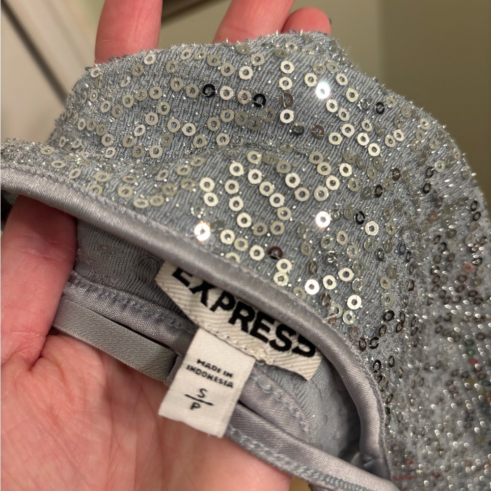 Express Silver Sequin Camisole - Picture 3 of 3